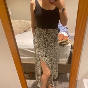 Zara print midi skirt